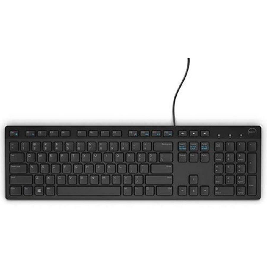 Dell KB216-BK-BEL USB bedraad multimedia toetsenbord AZERTY (Belgische layout) chiclet toetsenbord met numeriek gedeelte voor PC en desktop-2