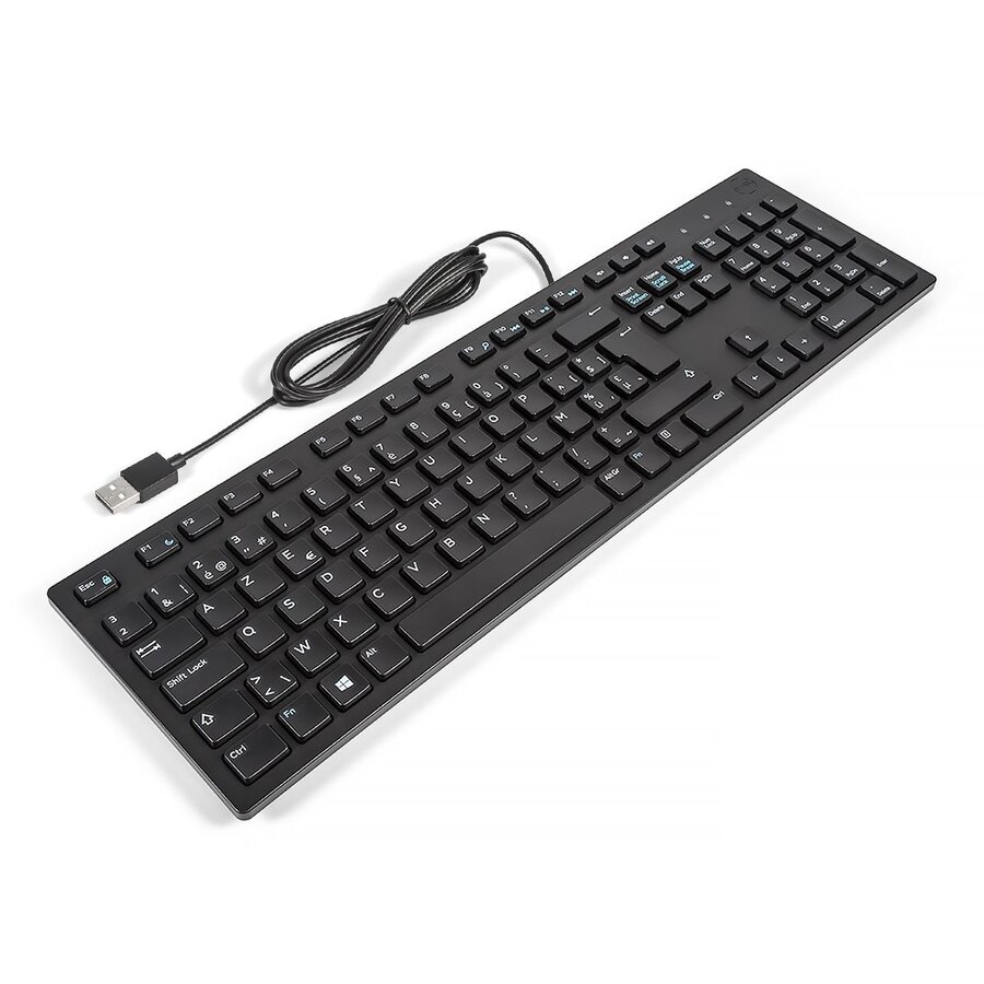 Dell KB216-BK-BEL USB bedraad multimedia toetsenbord AZERTY (Belgische layout) chiclet toetsenbord met numeriek gedeelte voor PC en desktop-1