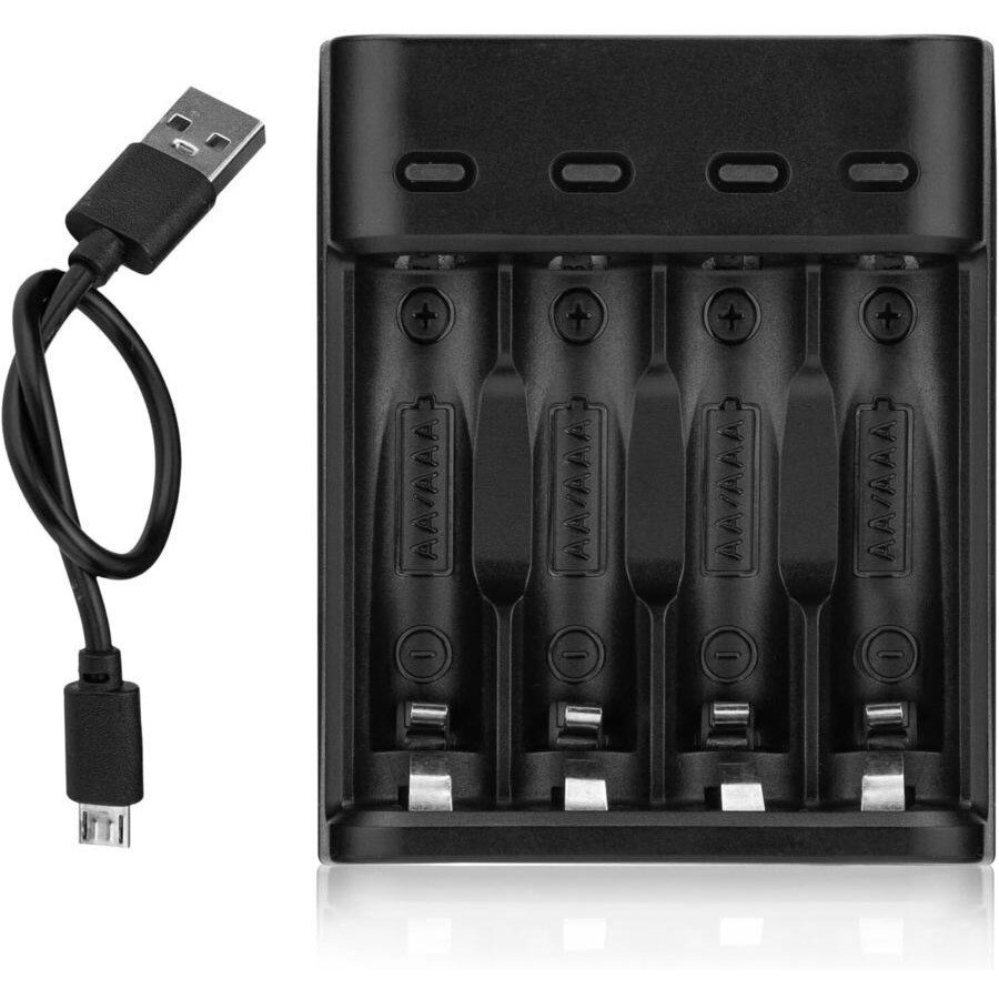 Zazitec oplaadbare batterijlader voor AA en AAA batterijen met AC 110–220V 50/60Hz input en 2.83V 500mA output compacte universele acculader voor thuisgebruik-1