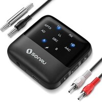 Sonru SPDIF wireless audio receiver en transmitter 2-in-1 Bluetooth audio adapter met optische TOSLINK (SPDIF) en AUX ondersteuning voor draadloze overdracht tussen TV, soundbar en home audio systemen