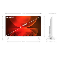 thumb-Sharp 32FH2EW 32 inch HD Ready Android TV met Google TV/Android TV, 1366x768 resolutie, ingebouwde Chromecast, Bluetooth en WiFi voor streaming apps zoals Netflix en YouTube-4
