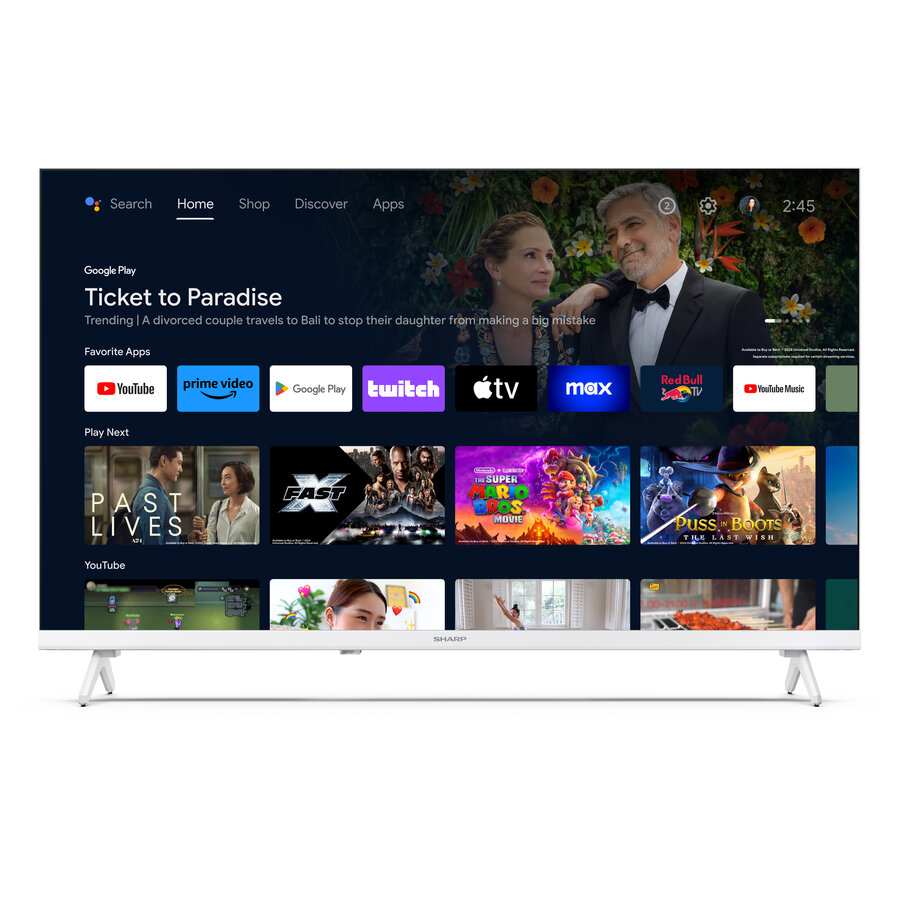 Sharp 32FH2EW 32 inch HD Ready Android TV met Google TV/Android TV, 1366x768 resolutie, ingebouwde Chromecast, Bluetooth en WiFi voor streaming apps zoals Netflix en YouTube-9