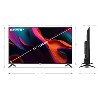 thumb-Sharp 43GL4260 43 inch 4K Ultra HD LED Google TV met HDR10, Dolby Vision, Dolby Atmos, ingebouwde Chromecast en Google Assistant voor streaming en smart entertainment-7