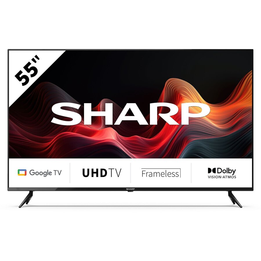 Sharp 55GL4060 55 inch 4K Ultra HD LED Google TV met HDR10, Dolby Vision, Dolby Atmos, ingebouwde Chromecast en Google Assistant voor smart streaming en home entertainment-1