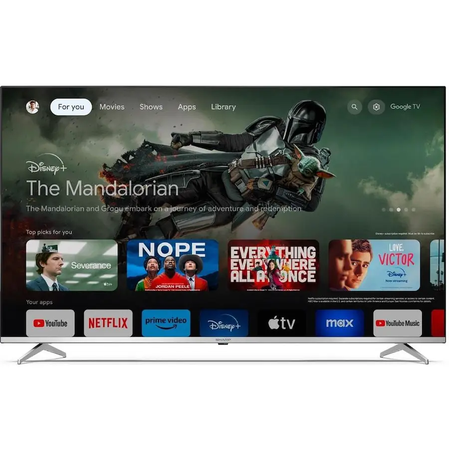 Sharp 55GP6260 55 inch 4K Ultra HD QLED Google TV met Quantum Dot kleurtechnologie, Dolby Vision, HDR10, Dolby Atmos, HDMI 2.1, ingebouwde Chromecast en Google Assistant voor premium smart entertainment-3