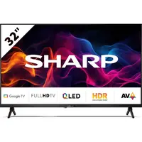 thumb-Sharp 32GF3265E 32 inch Full HD QLED Google TV met Quantum Dot kleurtechnologie, HDR10, Google Assistant, Chromecast, Bluetooth en smart streaming apps-1