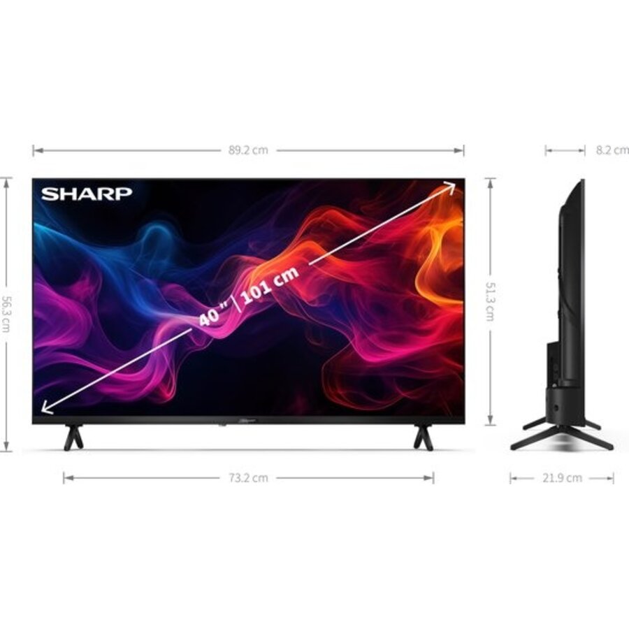 Sharp 40GF2265 40 inch Full HD LED Google TV met HDR10, Chromecast, Google Assistant, Bluetooth en ingebouwde streaming apps voor smart entertainment-7