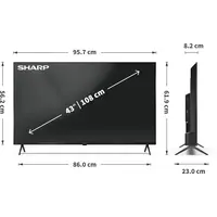 thumb-Sharp 43HP5465 43 inch 4K Ultra HD QLED Google TV met Quantum Dot kleurtechnologie, Dolby Vision, Dolby Atmos, HDMI 2.1, Chromecast en Google Assistant voor premium smart entertainment-5
