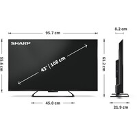 thumb-Sharp 43HR7265 43 inch 4K Ultra HD Roku Smart TV met HDR10, Dolby Audio, ingebouwde streaming apps, WiFi en eenvoudige smart bediening voor dagelijks entertainment-2