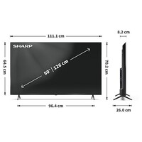 thumb-Sharp 50HP5265 50 inch 4K Ultra HD QLED Google TV met Quantum Dot kleurtechnologie, Dolby Vision, Dolby Atmos, HDMI 2.1, Chromecast en Google Assistant voor premium smart entertainment-8