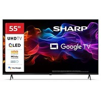 thumb-Sharp 55HP5265 55 inch 4K Ultra HD QLED Google TV met Quantum Dot kleurtechnologie, Dolby Vision, Dolby Atmos, HDMI 2.1, Chromecast en Google Assistant voor premium smart entertainment-1