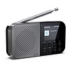 Sharp Sharp DR-P520(GY) Osaka Storm Grey DAB+ en FM Radio met Bluetooth, draagbaar ontwerp, ingebouwde accu, USB-C opladen en helder LCD-display voor thuis en onderweg