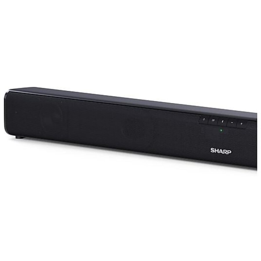 Sharp HT-SB110 2.0 90W Slim Soundbar met Bluetooth, HDMI ARC/CEC, optische ingang, AUX, USB-afspeelfunctie en afstandsbediening voor helder TV-geluid in een compact design-1
