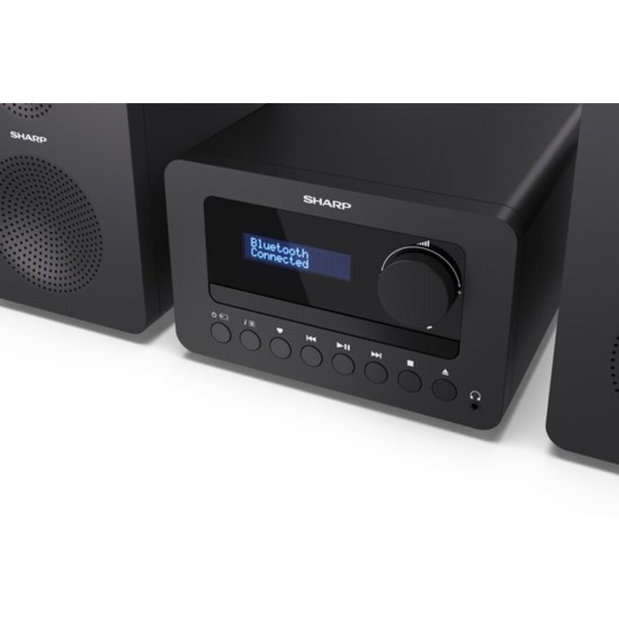 Sharp XL-B520 Micro geluidssysteem met DAB+, FM-radio, CD-speler, Bluetooth, USB en 40W stereo speakers in houten behuizing voor compact all-in-one thuisgebruik-3