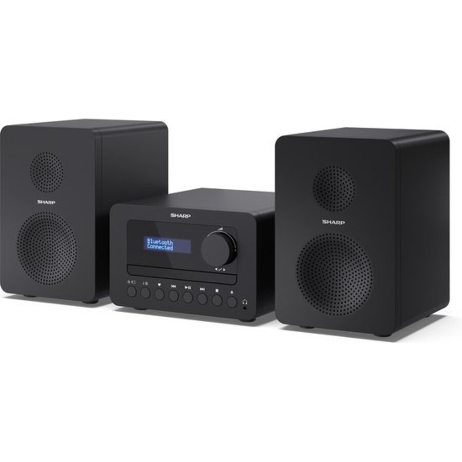 Sharp XL-B520 Micro geluidssysteem met DAB+, FM-radio, CD-speler, Bluetooth, USB en 40W stereo speakers in houten behuizing voor compact all-in-one thuisgebruik-4