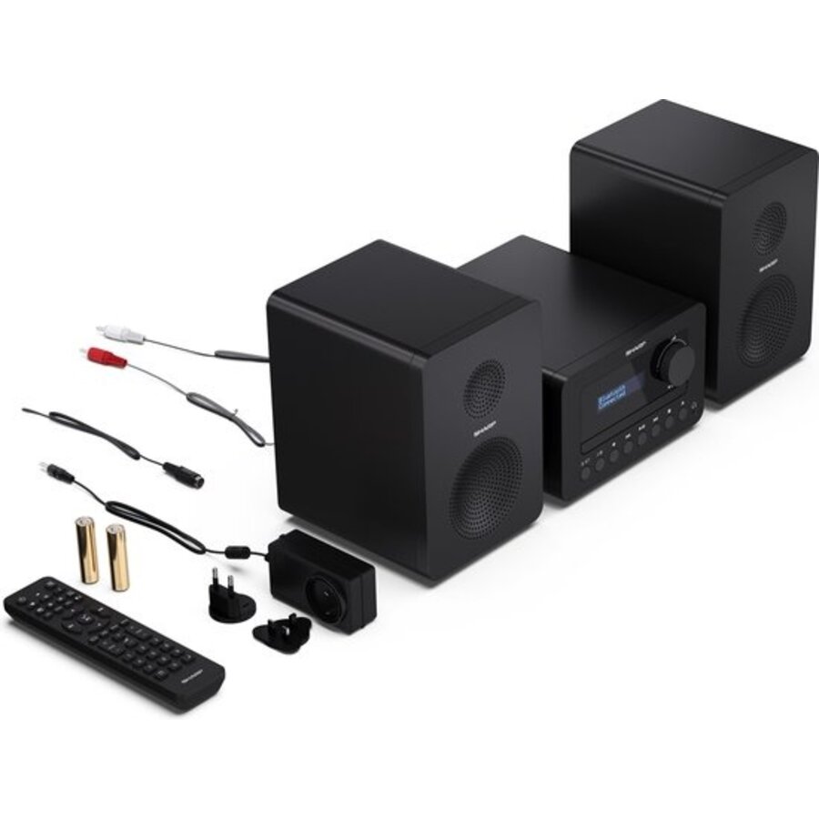 Sharp XL-B520 Micro geluidssysteem met DAB+, FM-radio, CD-speler, Bluetooth, USB en 40W stereo speakers in houten behuizing voor compact all-in-one thuisgebruik-8