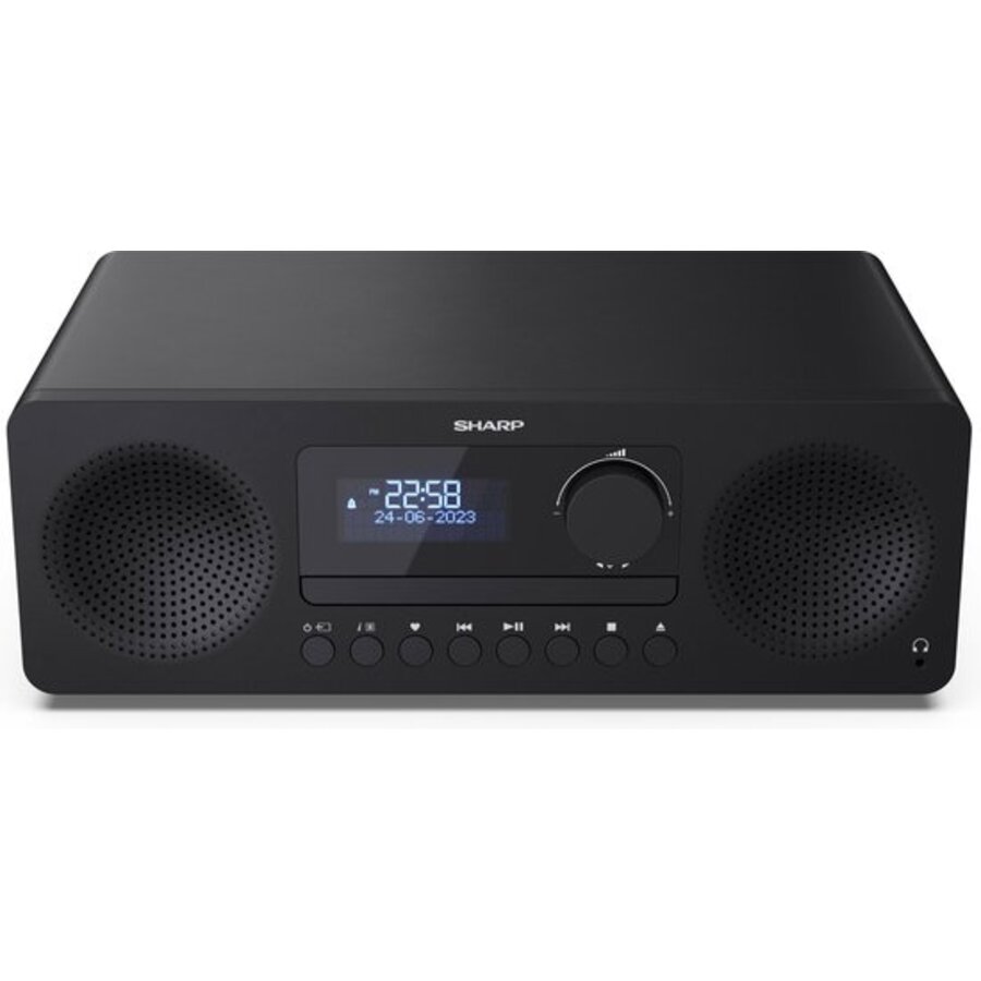 Sharp XL-B720D (BK) Tokyo all-in-one HiFi systeem met DAB+/FM radio, CD-speler, Bluetooth 5.0, USB MP3, houten speakers en 40 voorkeurszenders-2