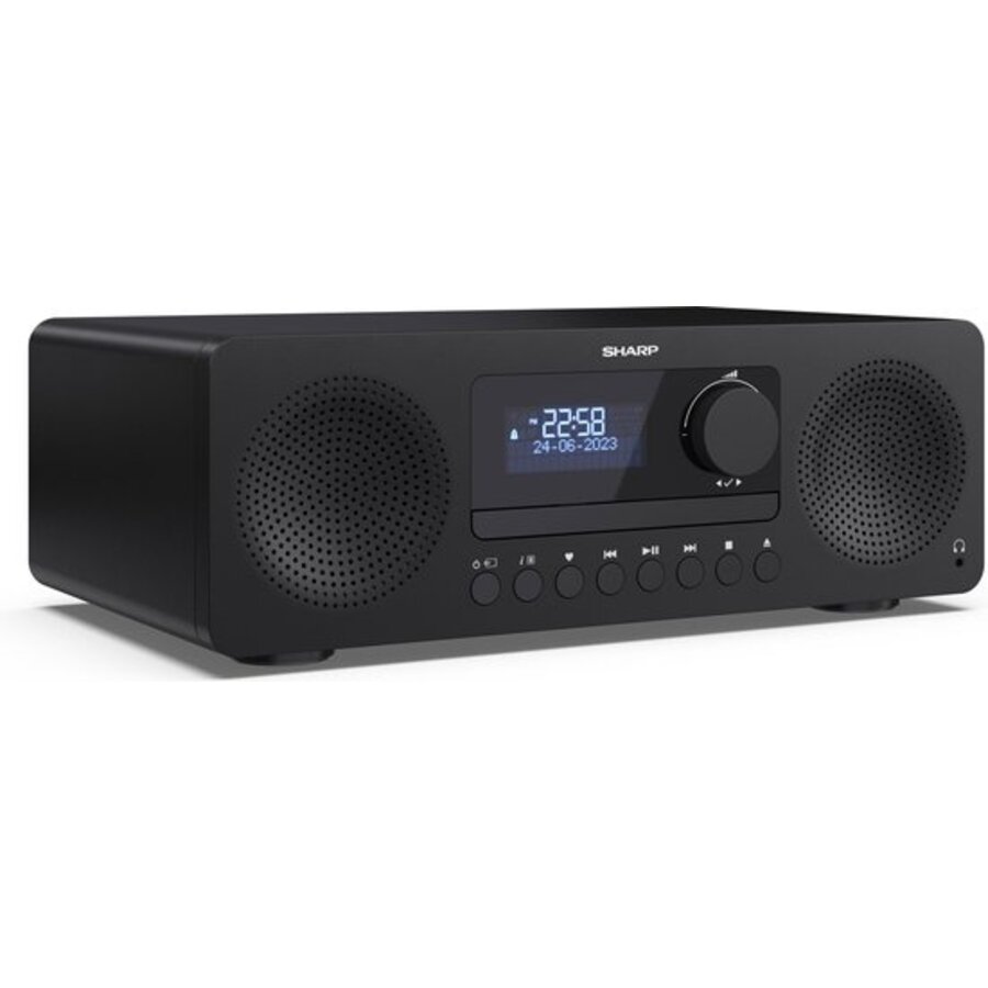 Sharp XL-B720D (BK) Tokyo all-in-one HiFi systeem met DAB+/FM radio, CD-speler, Bluetooth 5.0, USB MP3, houten speakers en 40 voorkeurszenders-3