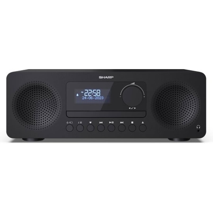 Sharp XL-B720D (BK) Tokyo all-in-one HiFi systeem met DAB+/FM radio, CD-speler, Bluetooth 5.0, USB MP3, houten speakers en 40 voorkeurszenders-4