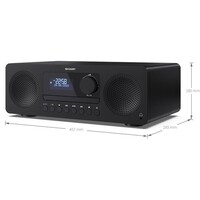 thumb-Sharp XL-B720D (BK) Tokyo all-in-one HiFi systeem met DAB+/FM radio, CD-speler, Bluetooth 5.0, USB MP3, houten speakers en 40 voorkeurszenders-6