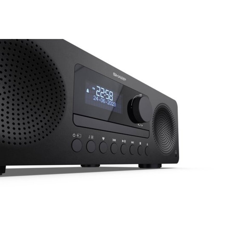 Sharp XL-B720D (BK) Tokyo all-in-one HiFi systeem met DAB+/FM radio, CD-speler, Bluetooth 5.0, USB MP3, houten speakers en 40 voorkeurszenders-9