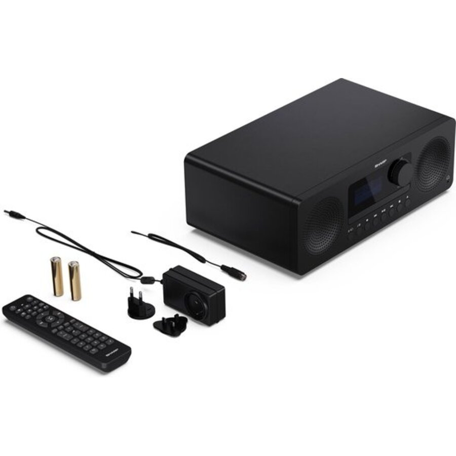 Sharp XL-B720D (BK) Tokyo all-in-one HiFi systeem met DAB+/FM radio, CD-speler, Bluetooth 5.0, USB MP3, houten speakers en 40 voorkeurszenders-10