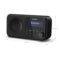 thumb-Sharp DR-P420(BK) Tokyo draagbare DAB+/FM radio met Bluetooth, LCD-display, 20 voorkeuzezenders, alarmfunctie en USB/batterij voeding in zwarte uitvoering-3