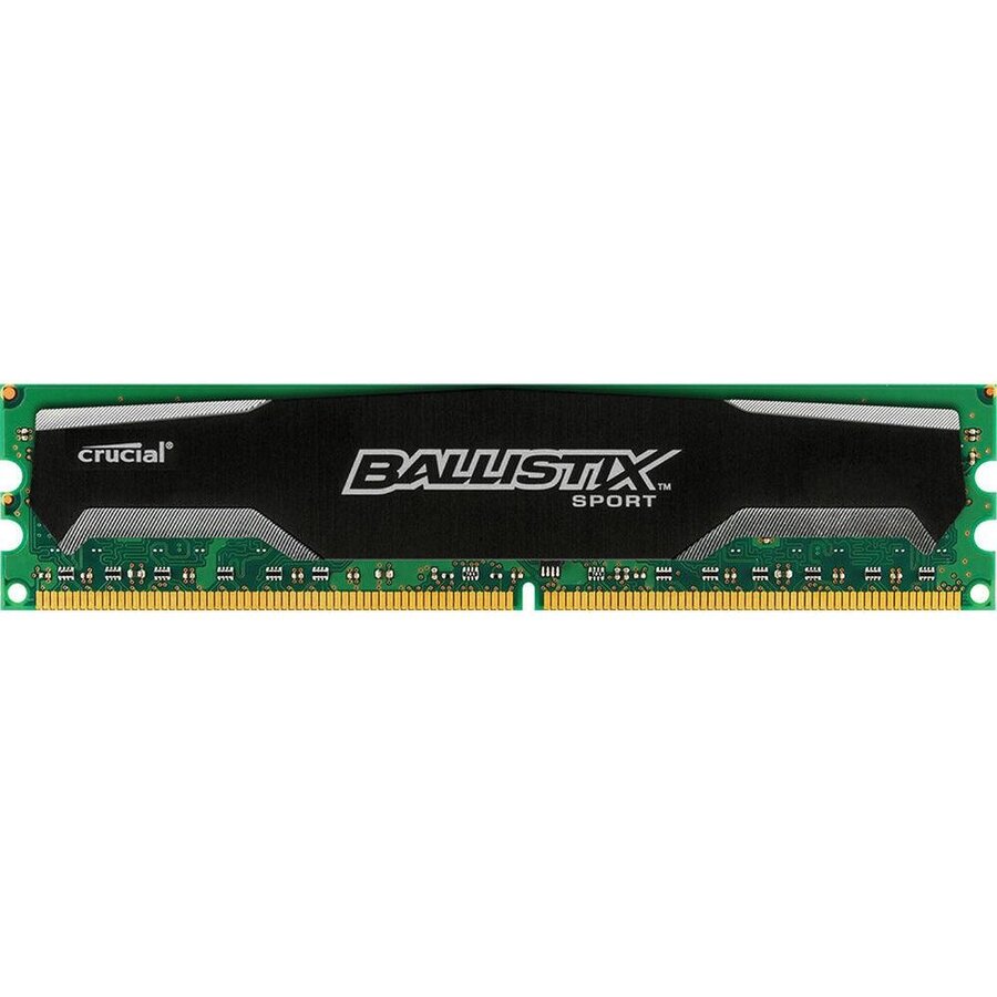 Crucial Ballistix Sport BLS4G3D1609DS1S00-16FER2 8GB (2x4GB) DDR3 1600MHz CL9 desktop geheugenkit met heatsink en XMP-profiel voor stabiele dual-channel prestaties-1