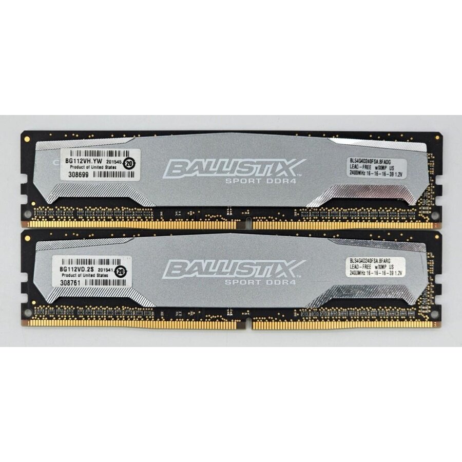 Crucial Ballistix Sport LT BLS8G4D240FSB.16FARG 8GB (2x4GB) DDR4 2400MHz CL16 desktop geheugenkit met heatsink, 1.2V en XMP-profiel voor stabiele dual-channel prestaties-1