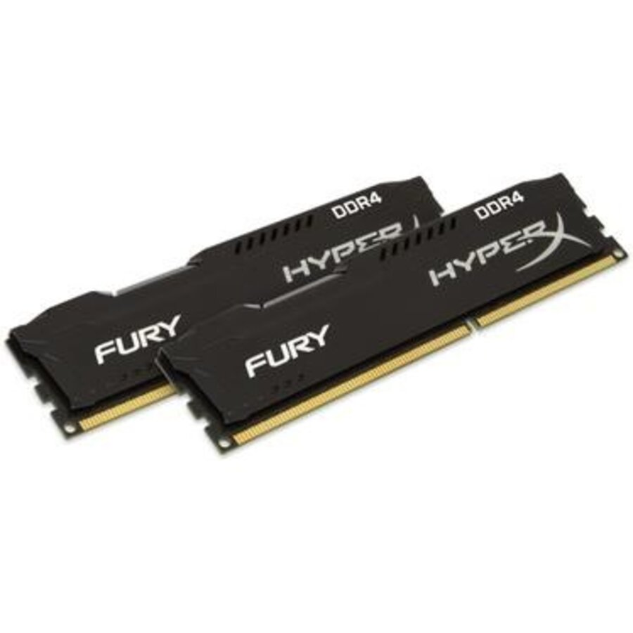 Kingston HyperX Fury Black HX421C14FB2K2/16 16GB (2x8GB) DDR4 2133MHz CL14 desktop geheugenkit met XMP 2.0 en heatsink voor stabiele dual-channel prestaties-1