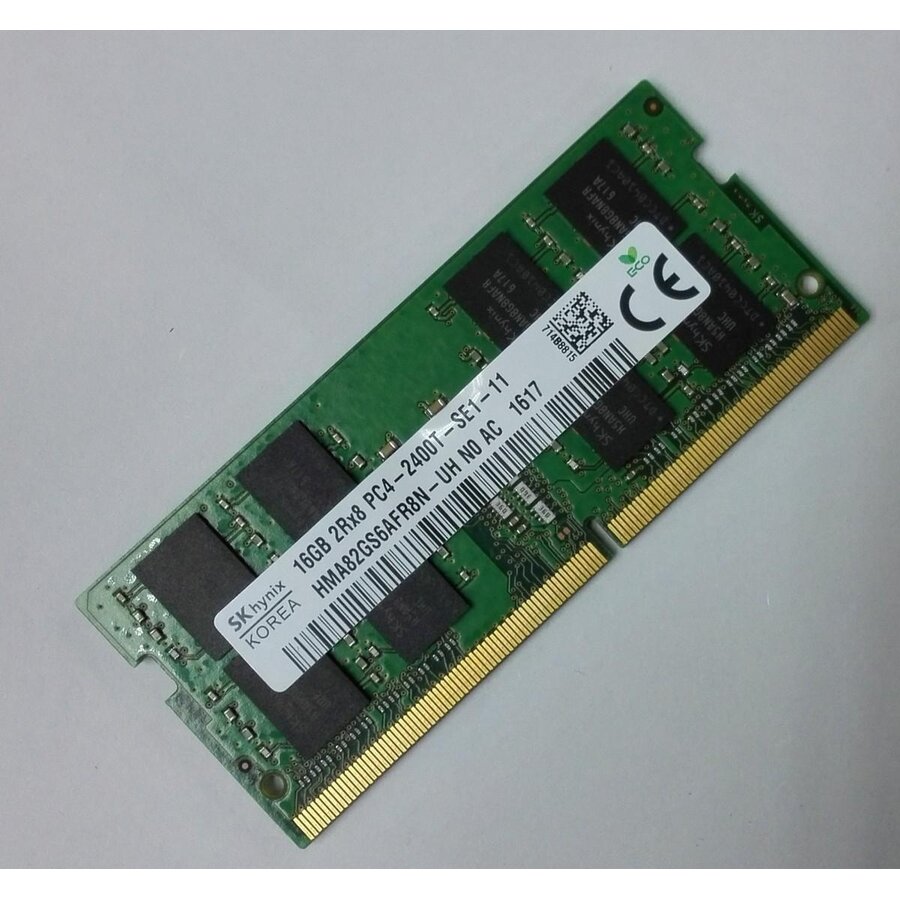 SK Hynix HMA82GS6AFR8N-UH 16GB DDR4 2400MHz PC4-19200 CL17 260-Pin SO-DIMM Laptop Geheugen Module 1.2V Non-ECC Dual Rank-2
