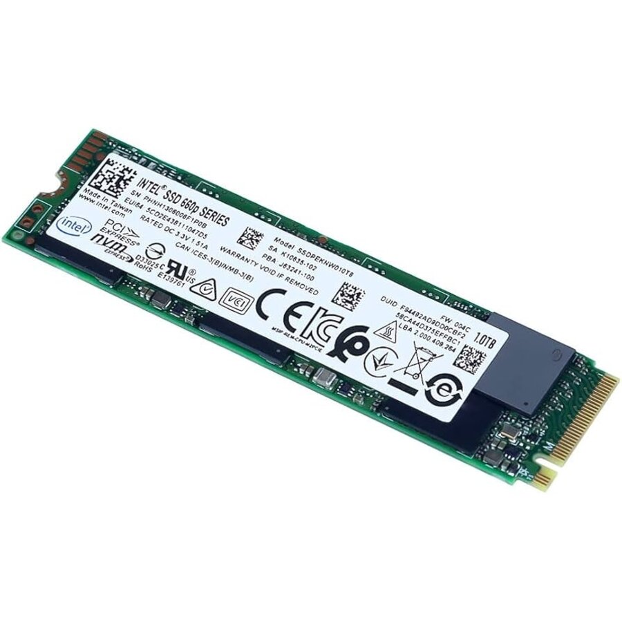 Intel SSD 660p Series SSDPEKNW010T8 1TB M.2 2280 NVMe PCIe Gen3 x4 QLC Solid State Drive 1800MB/s OEM SSD-1