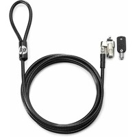 thumb-HP Keyed Cable Lock 10mm T1A62AA Beveiligingskabel met Sleutelslot, 1,83 Meter Gegalvaniseerde Stalen Kabel, 360° Draaibare Vergrendeling en Compatibiliteit met Standaard Security Lock Slots-1