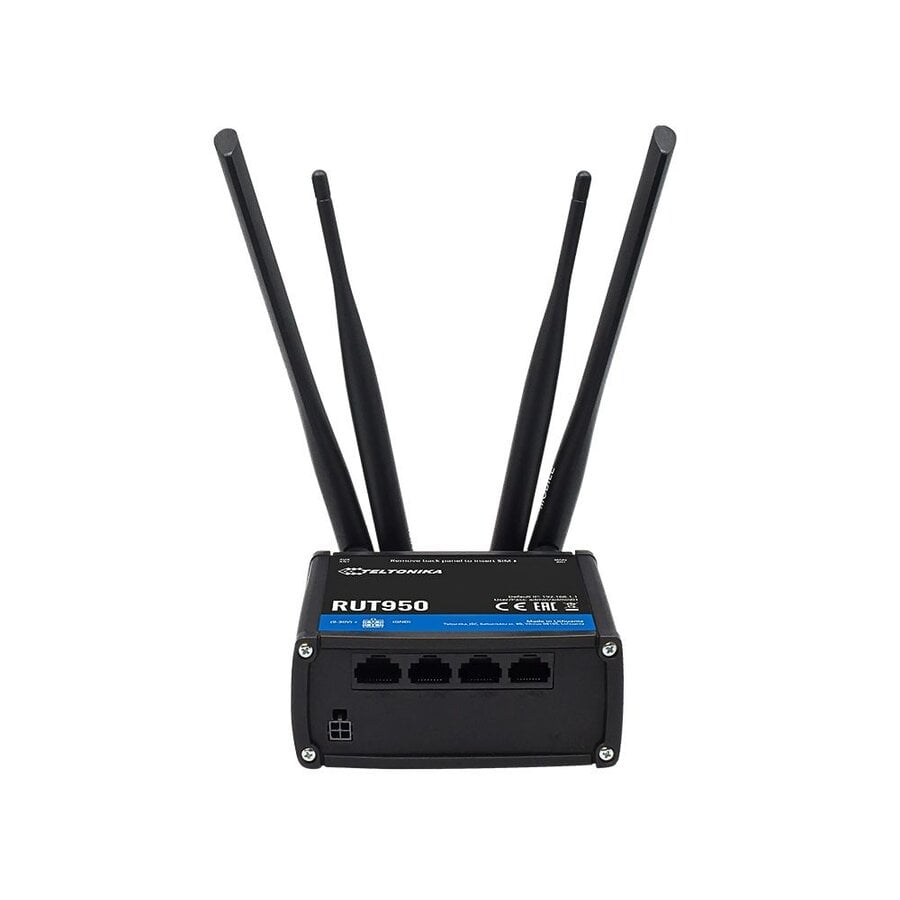 Teltonika RUT951000000 Industriële 4G LTE Router met Dual SIM Failover, WiFi 2.4GHz, 3x LAN + 1x WAN, VPN Ondersteuning, DIN-rail Montage en Remote Management voor IoT en Netwerktoepassingen-3