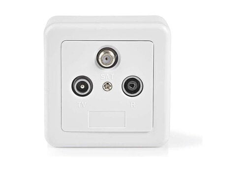 Bandridge TV/Radio/Satellite Wandcontactdoos (Coax Antenne Inbouw Stopcontact) 