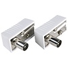 Bandridge Bandridge Antenna Connector Kit IEC Coax Plug en Contraplug Set met Haakse Antenneconnectoren voor TV, Radio en Coaxinstallaties inclusief Mannelijke en Vrouwelijke IEC Connector
