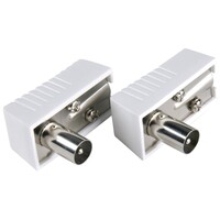 Bandridge Antenna Connector Kit IEC Coax Plug en Contraplug Set met Haakse Antenneconnectoren voor TV, Radio en Coaxinstallaties inclusief Mannelijke en Vrouwelijke IEC Connector