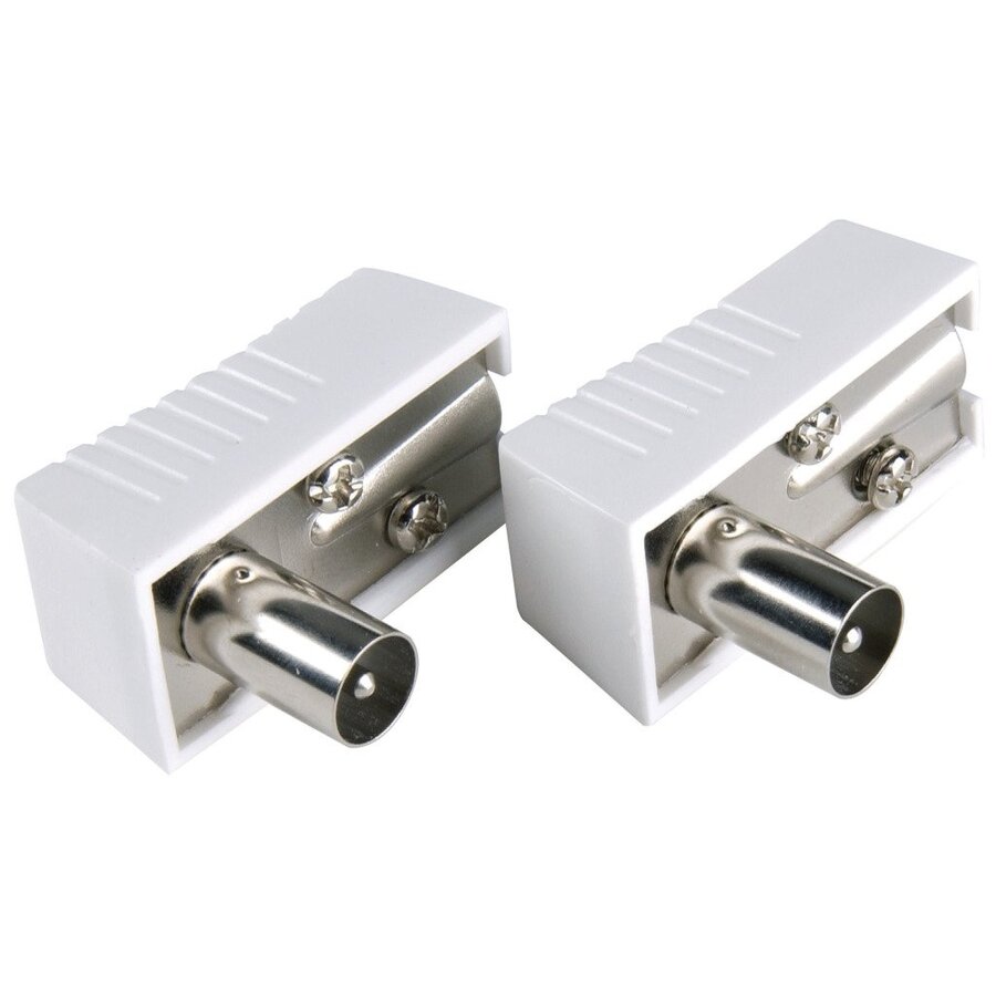 Bandridge Antenna Connector Kit IEC Coax Plug en Contraplug Set met Haakse Antenneconnectoren voor TV, Radio en Coaxinstallaties inclusief Mannelijke en Vrouwelijke IEC Connector-1
