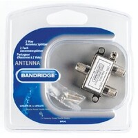 thumb-Bandridge 2-Way Satellite Splitter 5-2400 MHz Coax Satellietverdeler met 1 Ingang en 2 Uitgangen voor TV-, Satelliet- en Antennesignalen via F-Connector Aansluitingen-2
