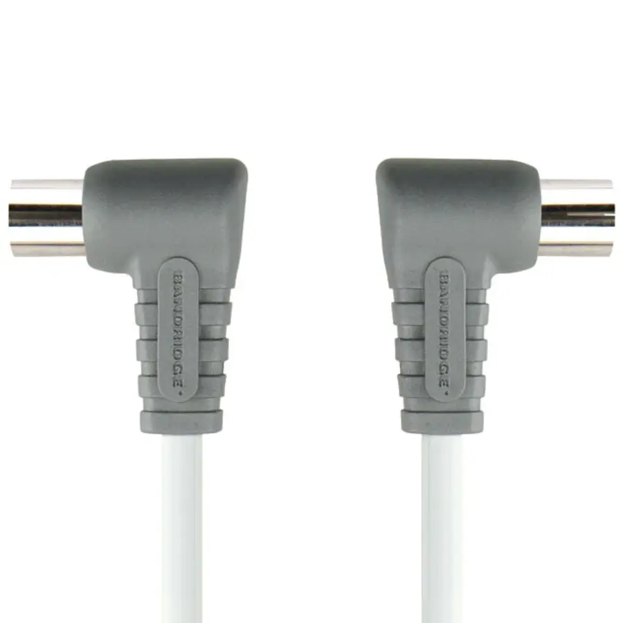 Bandridge Flat Panel Digital Antenna Cable 5 Meter Coax Male naar Coax Female met 91 dB Afscherming, OFC Koperen Geleider en Geschikt voor Digitale TV, HDTV, DVB-T en DVB-T2 Ontvangers-1
