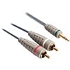 Bandridge Bandridge 3.5mm Stereo Jack naar 2x RCA Phono Kabel 1.2 meter audio aansluitkabel voor het verbinden van koptelefoonuitgang, pc, laptop of telefoon met versterker, tv of hifi installatie