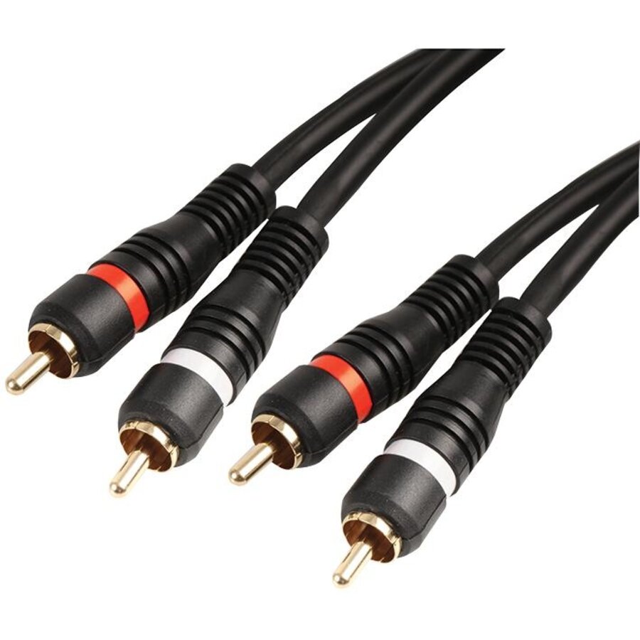 Bandridge 2x RCA naar 2x RCA Stereo Audiokabel 1.2 meter M/M Phono kabel voor het verbinden van audioapparatuur zoals versterkers, CD-spelers, mixers en hifi systemen met analoge stereo signaaloverdracht-1