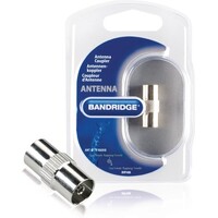 Bandridge Antenna Coupler IEC Coax Koppelstuk voor het Verbinden en Verlengen van Antennekabels met IEC Coax Aansluitingen voor TV- en Radiosignalen