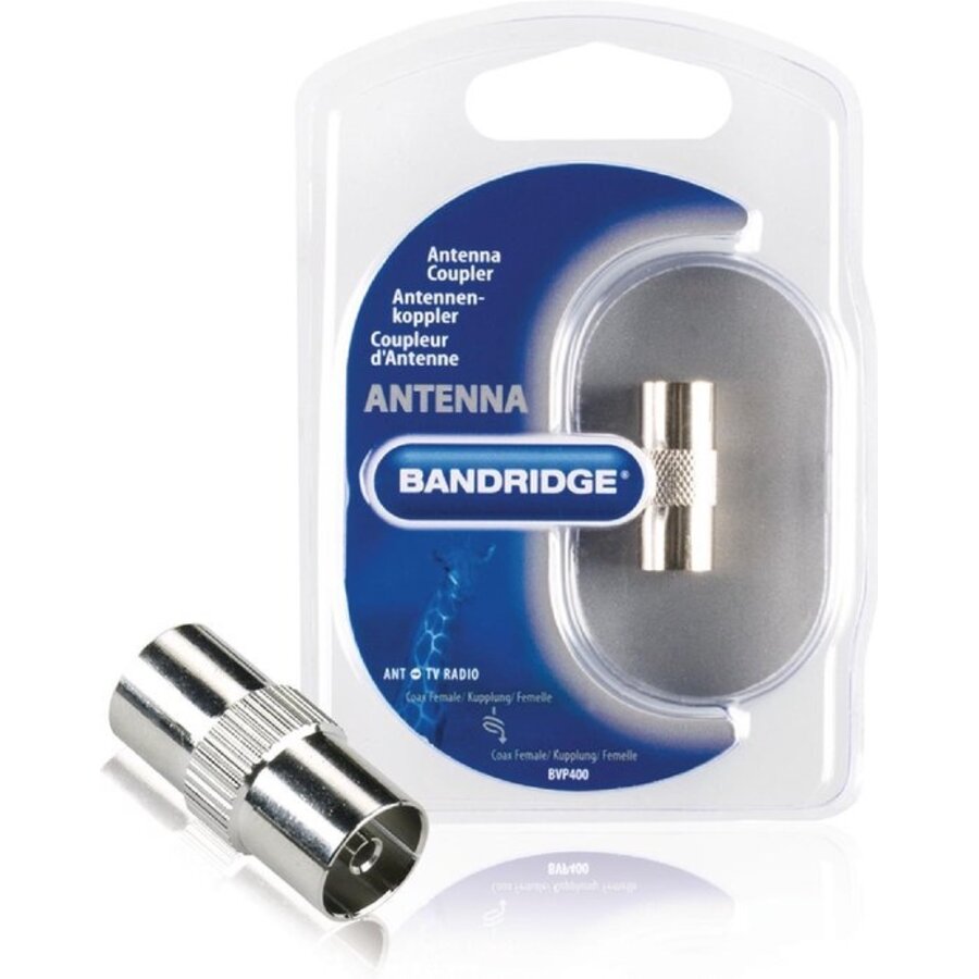 Bandridge Antenna Coupler IEC Coax Koppelstuk voor het Verbinden en Verlengen van Antennekabels met IEC Coax Aansluitingen voor TV- en Radiosignalen-1