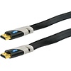 Schwaiger Schwaiger HDMIF30 031 HDMI Flat Cable 3 meter High Speed HDMI naar HDMI Type A kabel met Ethernet ondersteuning 4K Ultra HD vergulde connectoren voor TV, monitor, gameconsole en AV apparatuur