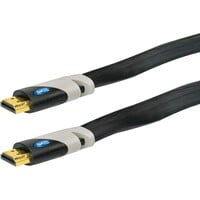 thumb-Schwaiger HDMIF30 031 HDMI Flat Cable 3 meter High Speed HDMI naar HDMI Type A kabel met Ethernet ondersteuning 4K Ultra HD vergulde connectoren voor TV, monitor, gameconsole en AV apparatuur-1