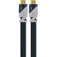 thumb-Schwaiger HDMIF30 031 HDMI Flat Cable 3 meter High Speed HDMI naar HDMI Type A kabel met Ethernet ondersteuning 4K Ultra HD vergulde connectoren voor TV, monitor, gameconsole en AV apparatuur-3