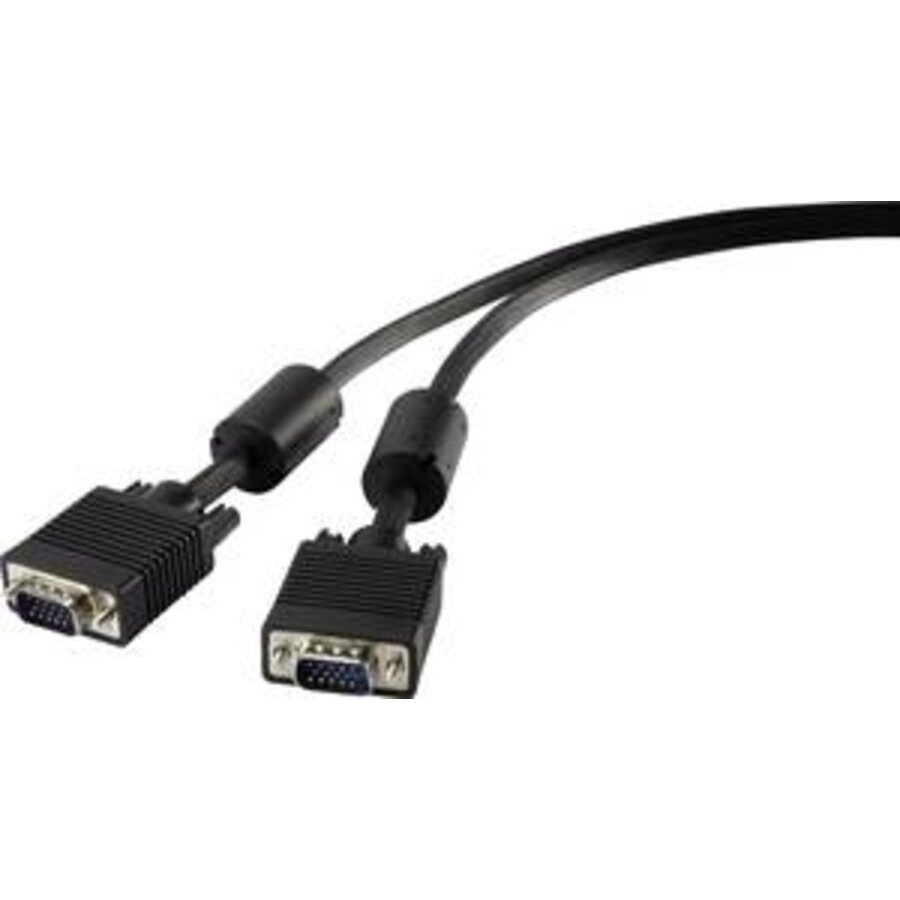 DigiShop VGA Connection Cable 1.80 meter HD15 Male naar HD15 Male Monitor Kabel voor PC, Monitor en Projector voor Analoge VGA Videoverbinding met Schroefbevestiging-1