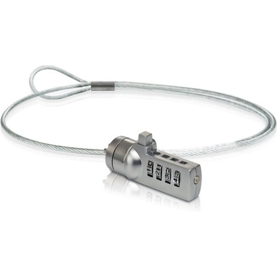 Sweex PA203 Notebook Combination Lock 1.5m Laptop Beveiligingskabel met 4-cijferige Combinatie en Kensington Slot Compatibiliteit voor Notebook, Laptop en Desktop Beveiliging tegen Diefstal-4