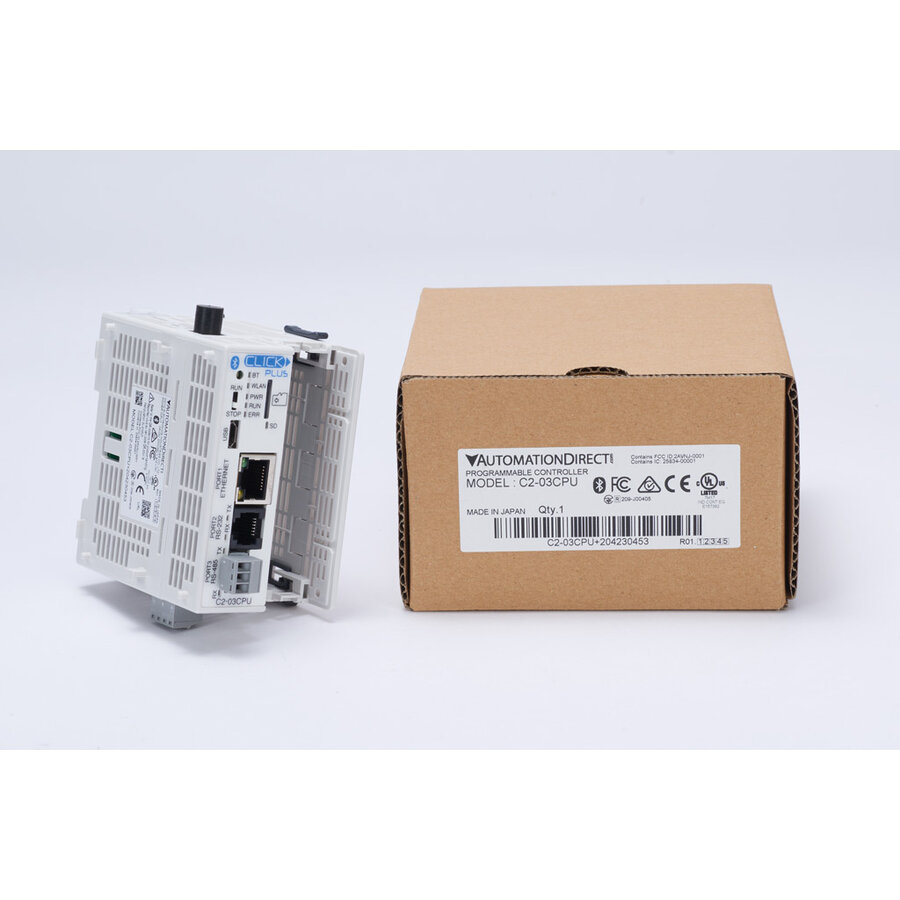 AutomationDirect CLICK PLUS C2-03CPU Programmable Logic Controller CPU met WiFi, Bluetooth, Ethernet, RS-232, RS-485, USB en microSD Ondersteuning voor Industriële Automatisering en Machinebesturing-3